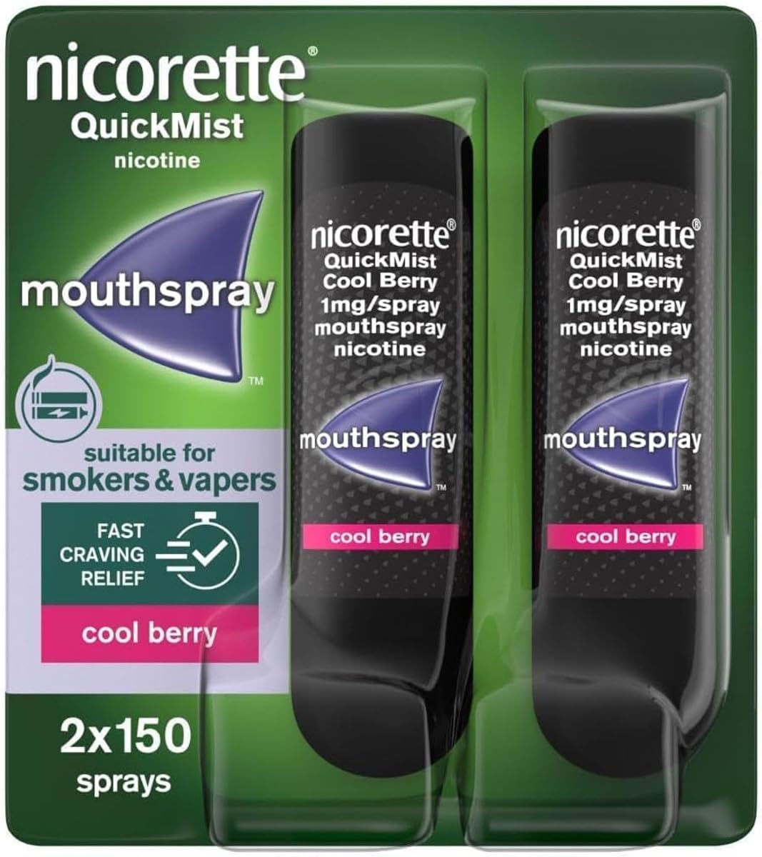 Nicorette QuickMist Cool Berry Mouthspray Duo Pack