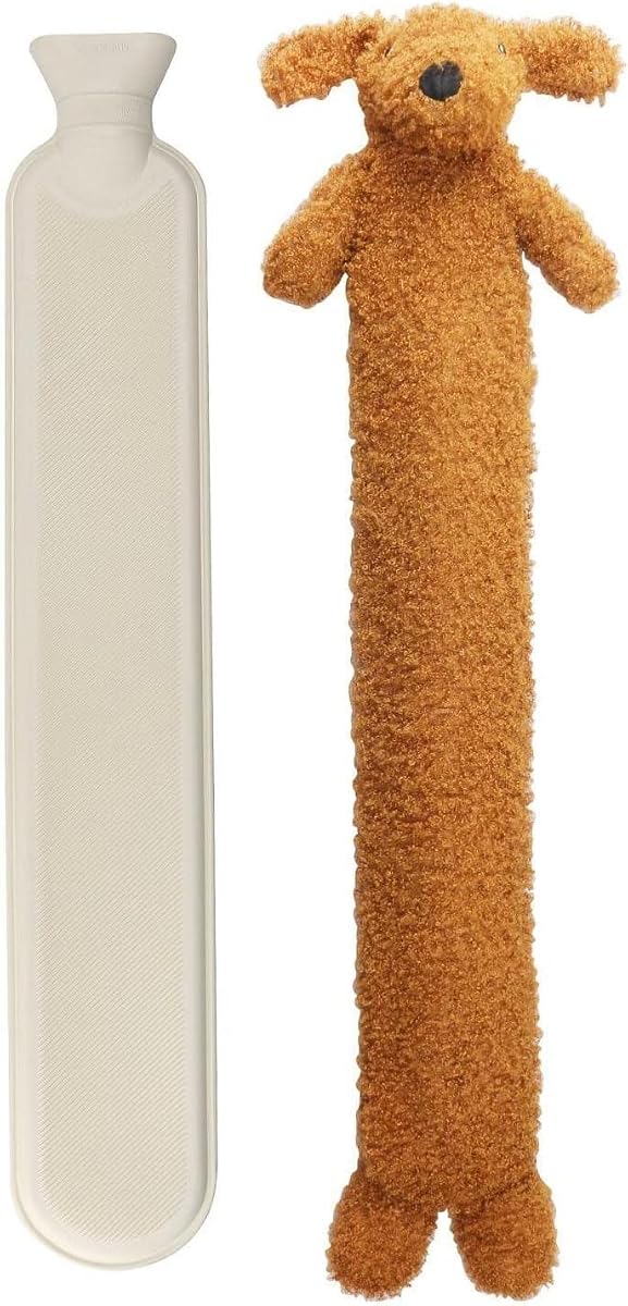 Hot Water Bottle Plain Fur Long Brown
